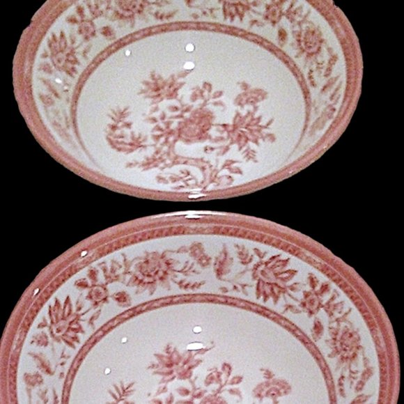 Churchill Indian Tree Bowls, Cottage Dinnerware, Dessert Bowls, Farmhouse Bowls - Picture 9 of 9